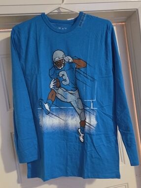 The Children's Place Blue Long Sleeve Football Player Graphic Tee